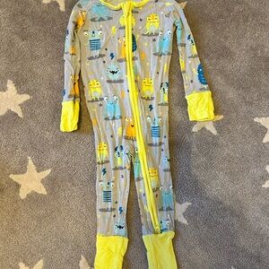 Yellow and Gray Kids One Piece